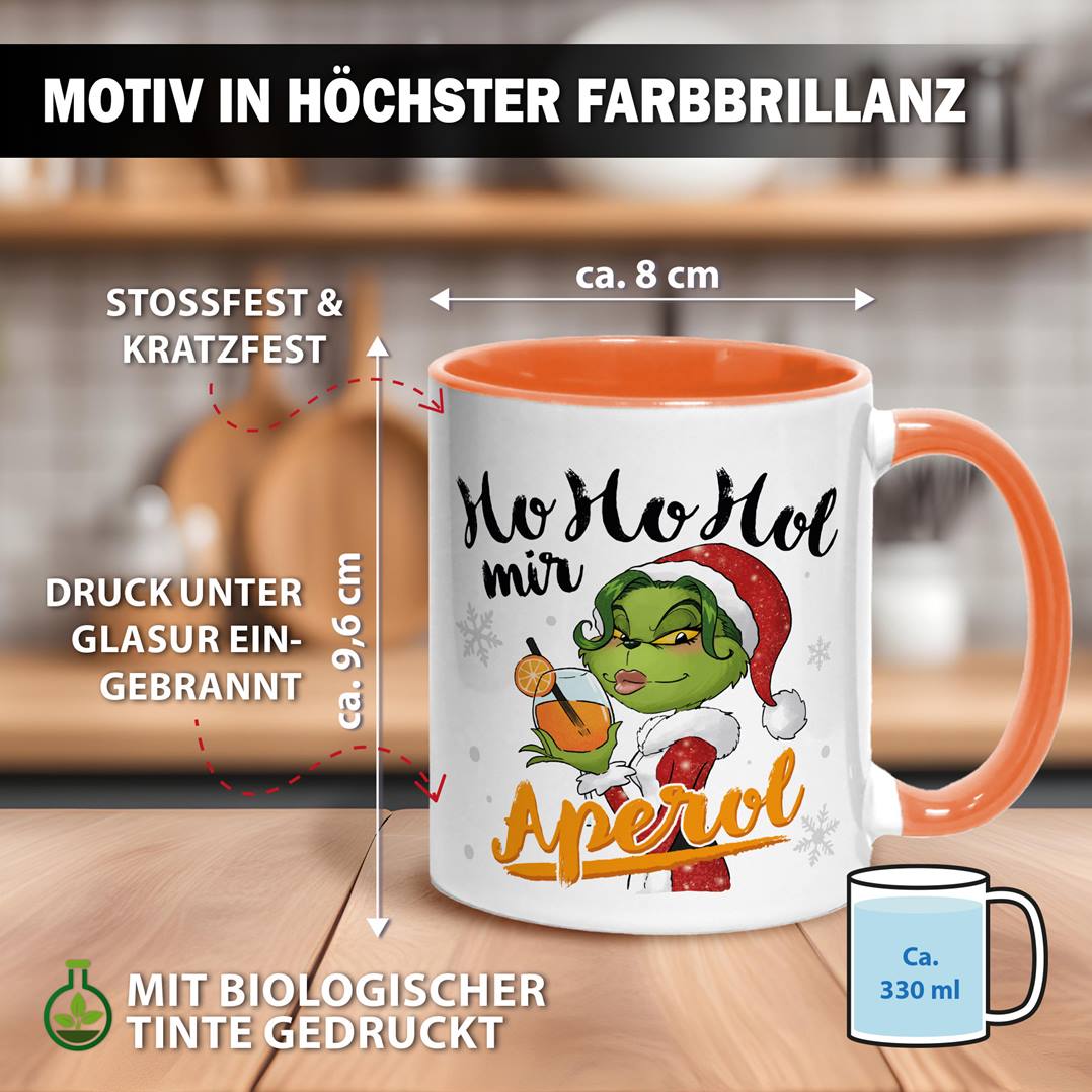 Tasse - Miss Grinch - Ho Ho Hol mir Aperol