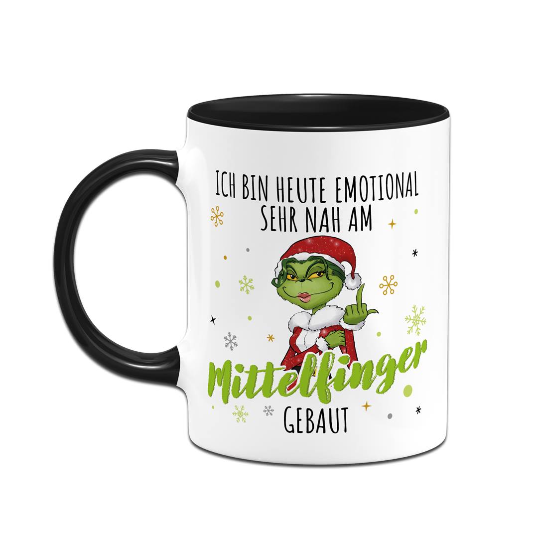 Tasse - Miss Grinch - Ich bin heute emotional sehr nah am Mittelfinger gebaut