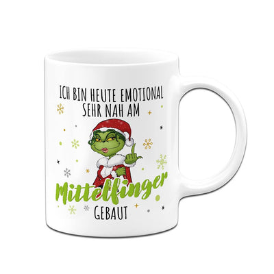 Tasse - Miss Grinch - Ich bin heute emotional sehr nah am Mittelfinger gebaut