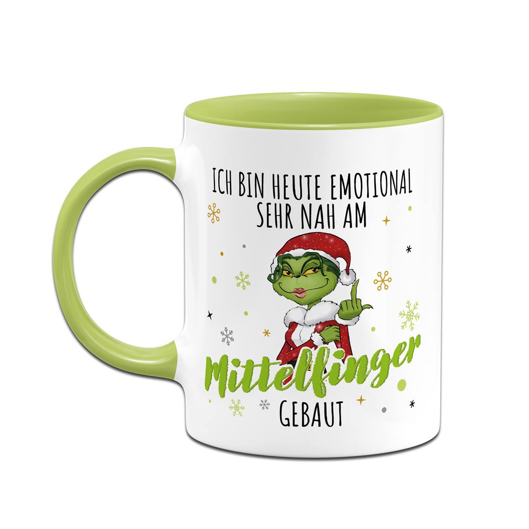 Tasse - Miss Grinch - Ich bin heute emotional sehr nah am Mittelfinger gebaut