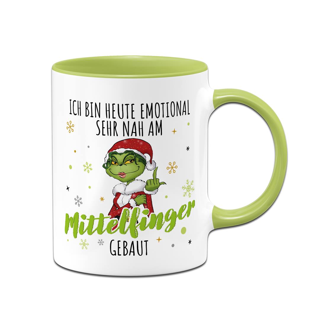 Tasse - Miss Grinch - Ich bin heute emotional sehr nah am Mittelfinger gebaut