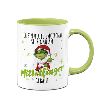 Tasse - Miss Grinch - Ich bin heute emotional sehr nah am Mittelfinger gebaut