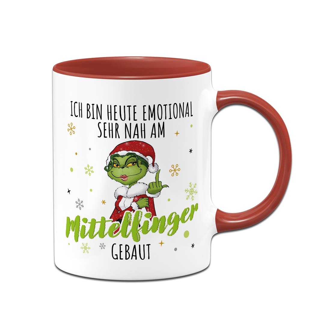 Tasse - Miss Grinch - Ich bin heute emotional sehr nah am Mittelfinger gebaut