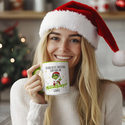 Tasse - Miss Grinch - Ich bin heute emotional sehr nah am Mittelfinger gebaut