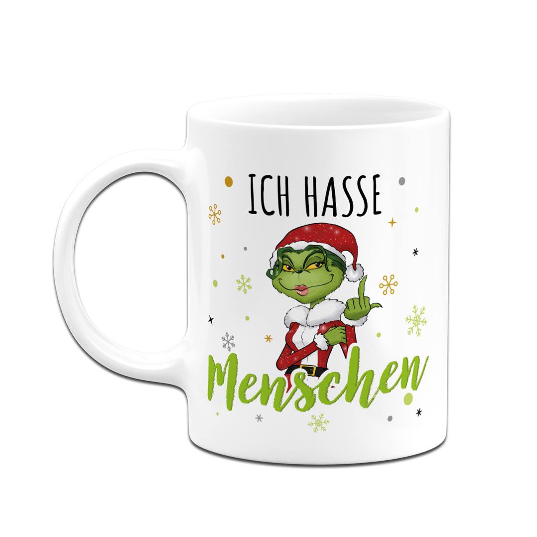 Tasse - Miss Grinch - Ich hasse Menschen (Mittelfinger)