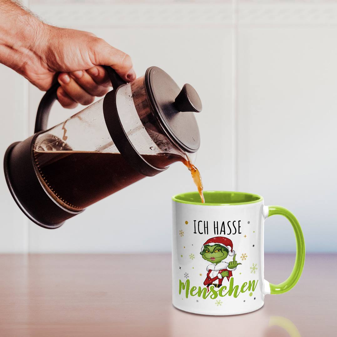 Tasse - Miss Grinch - Ich hasse Menschen (Mittelfinger)