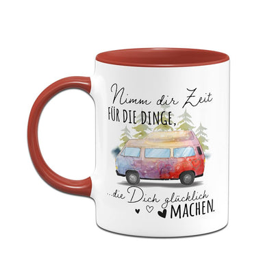 Tasse - Nimm Dir Zeit für die Dinge, die Dich glücklich machen. (Camper Van)