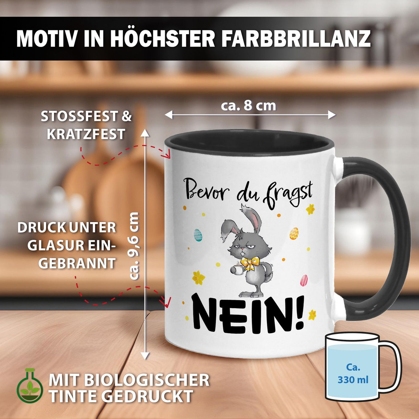 Hasen Tasse - Bevor Du fragst. NEIN! - Grummelhase