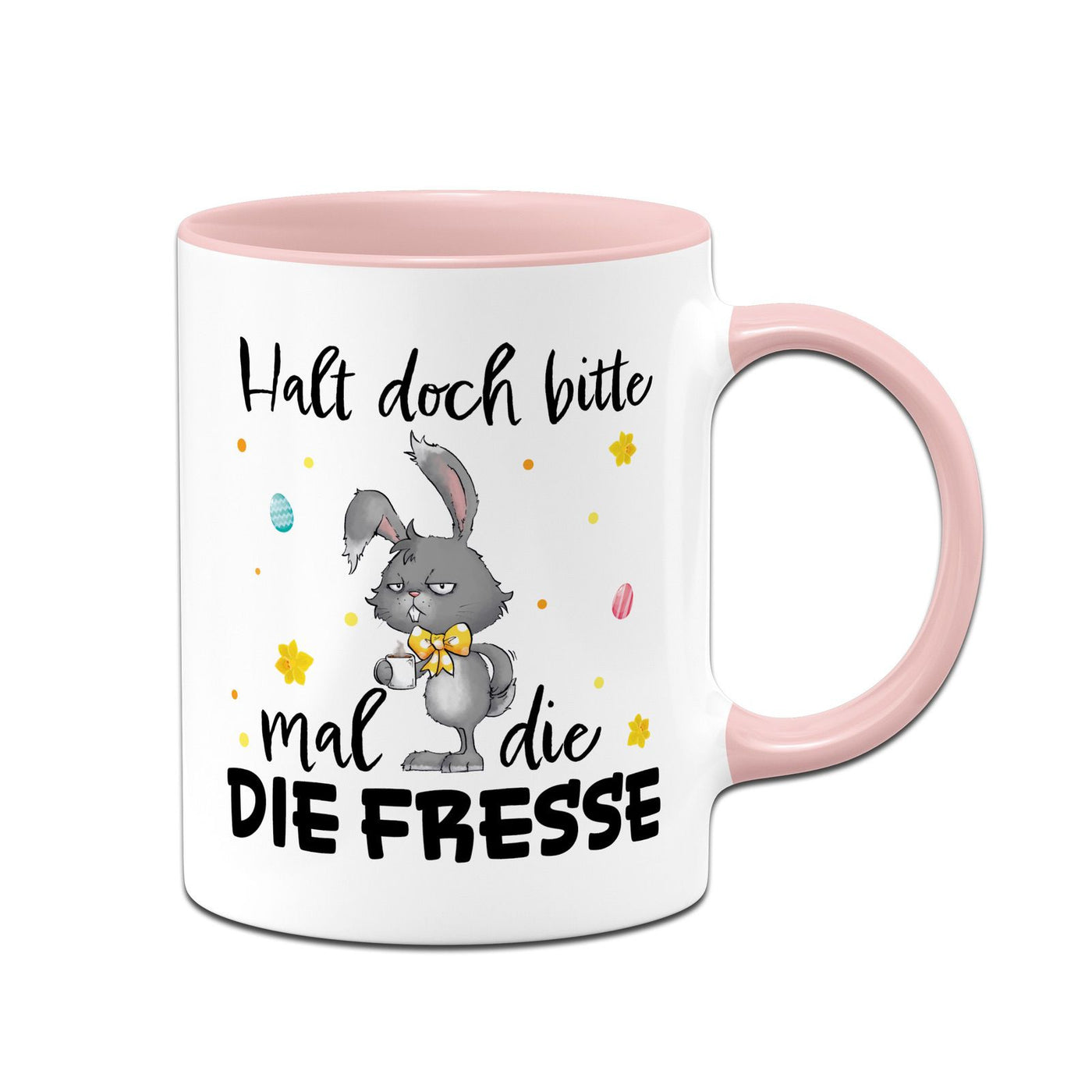 Hasen Tasse - Halt doch bitte mal die Fresse  - Grummelhase