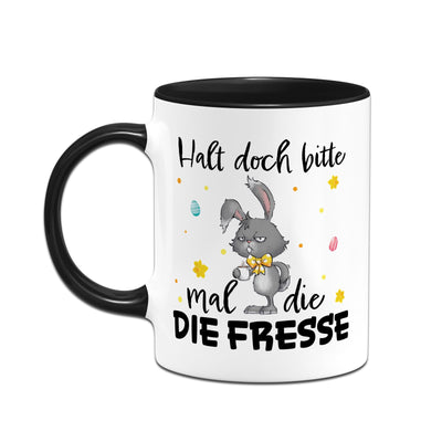 Hasen Tasse - Halt doch bitte mal die Fresse  - Grummelhase