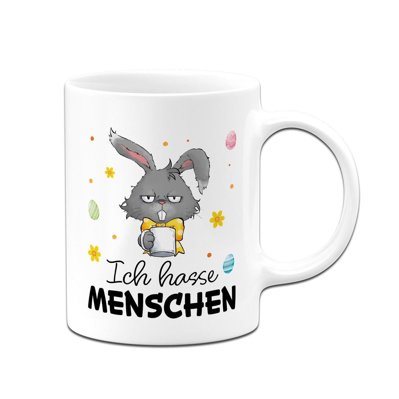 Hasen Tasse - Ich hasse Menschen - Grummelhase