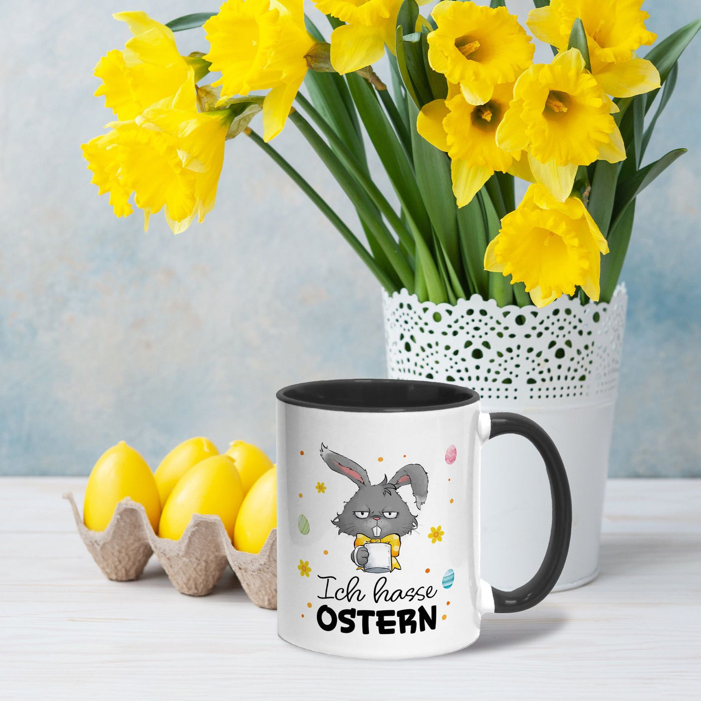 Hasen Tasse - Ich hasse Ostern - Grummelhase