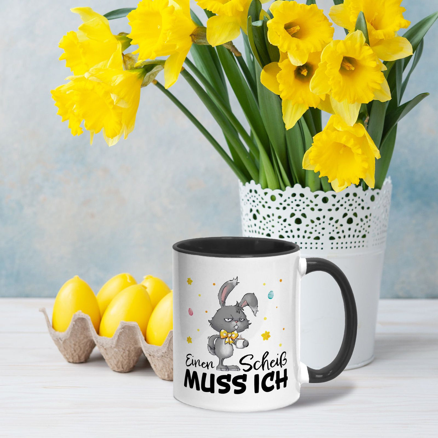 Hasen Tasse - Einen Scheiß muss ich  - Grummelhase