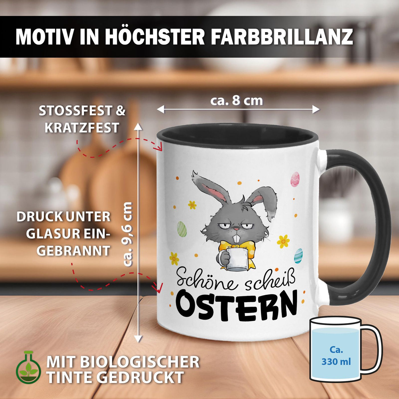 Hasen Tasse - Schöne scheiß Ostern - Grummelhase