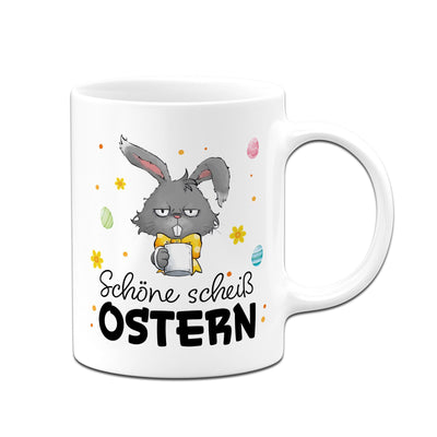 Hasen Tasse - Schöne scheiß Ostern - Grummelhase