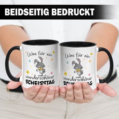 Hasen Tasse - Was für ein wunderschöner Scheißtag - Grummelhase