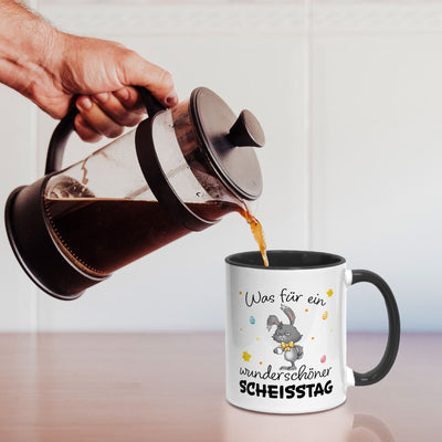 Hasen Tasse - Was für ein wunderschöner Scheißtag - Grummelhase