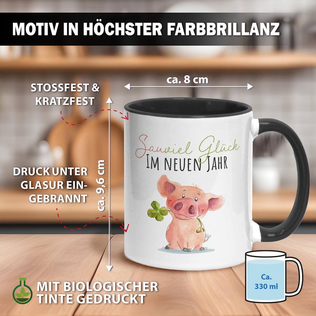 Tasse - Sauviel Glück im neuen Jahr