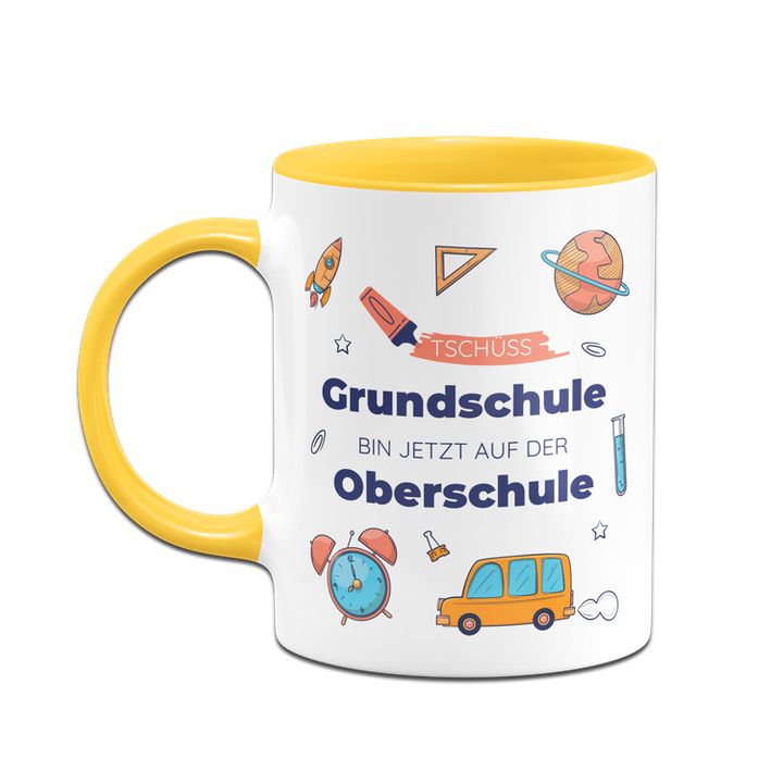 Tasse Schulwechsel - Tschüss Grundschule - Bin jetzt auf der Oberschule