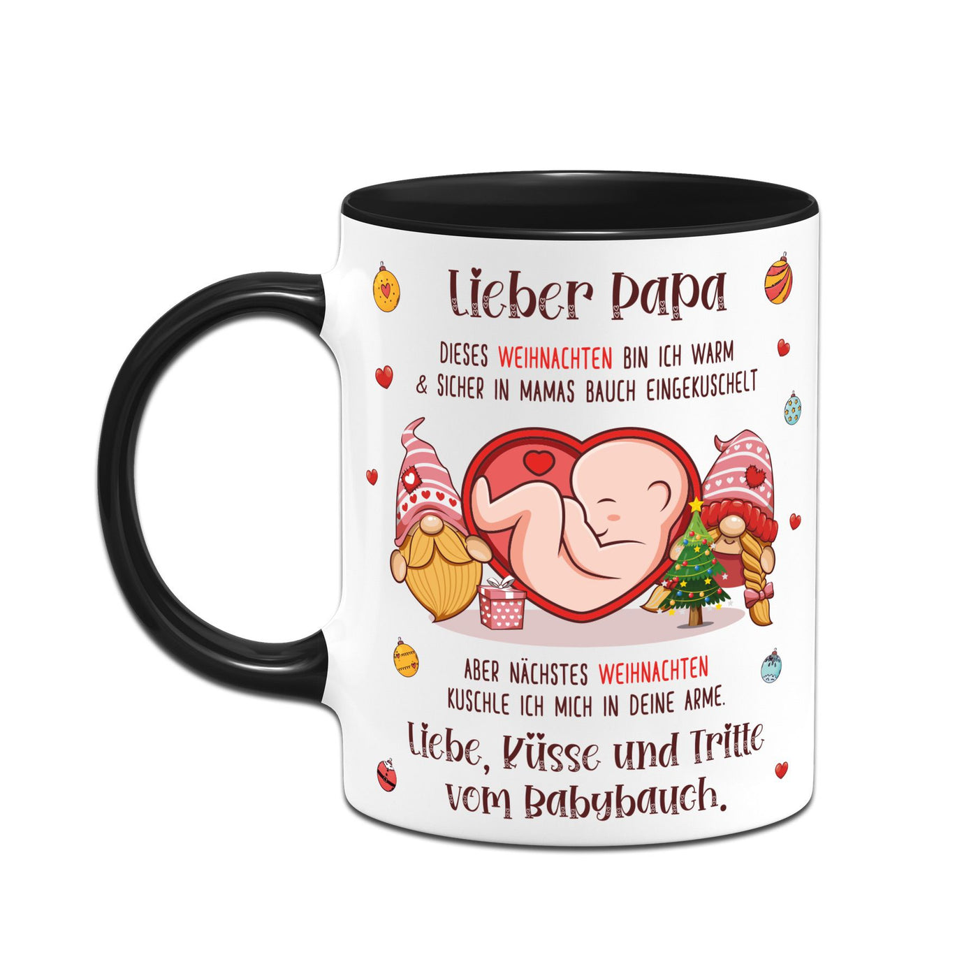 Tasse - Lieber Papa dieses Weihnachten bin ich noch in Mamas Bauch