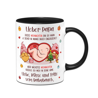 Tasse - Lieber Papa dieses Weihnachten bin ich noch in Mamas Bauch