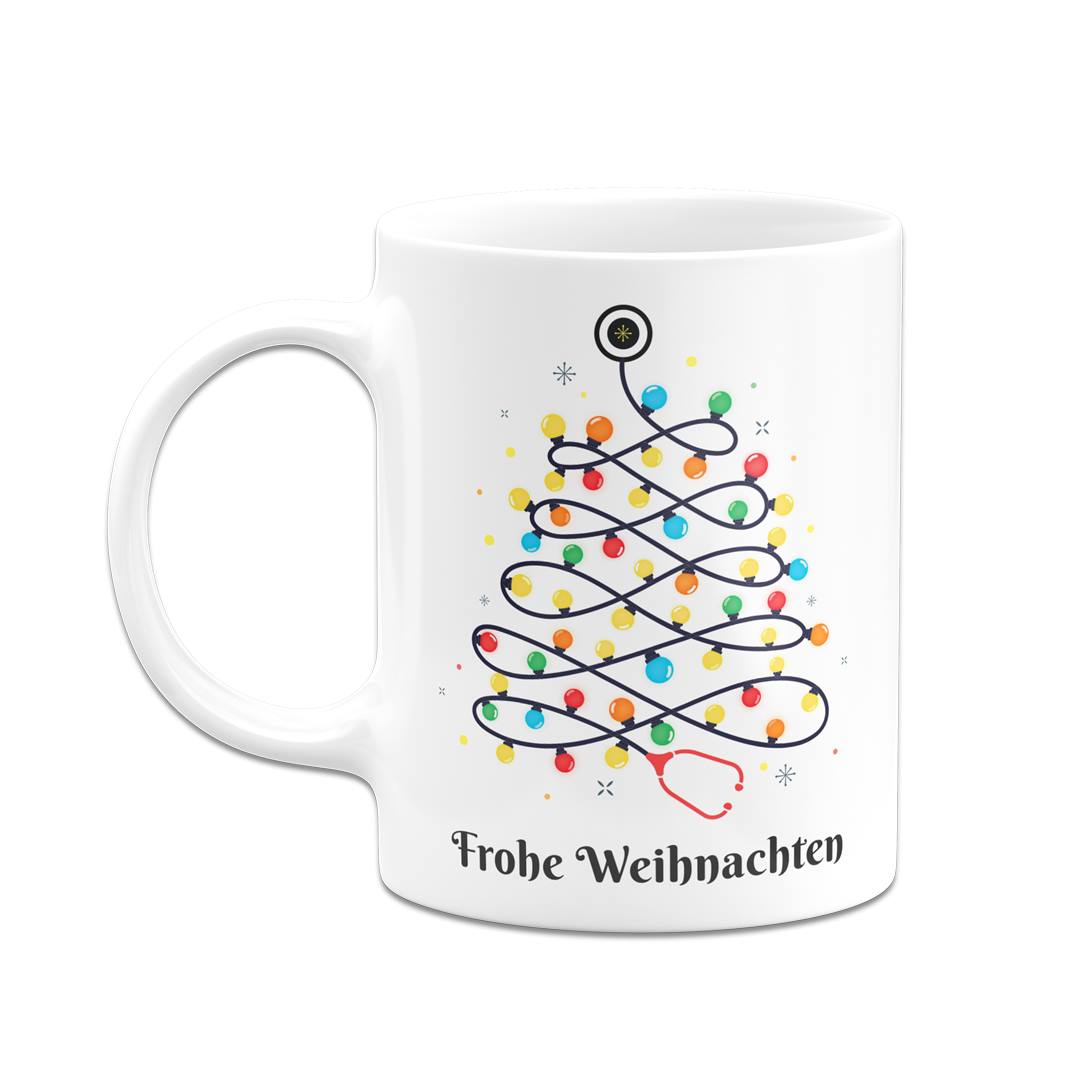 Tasse - Stethoskop Weihnachtsbaum - Frohe Weihnachten