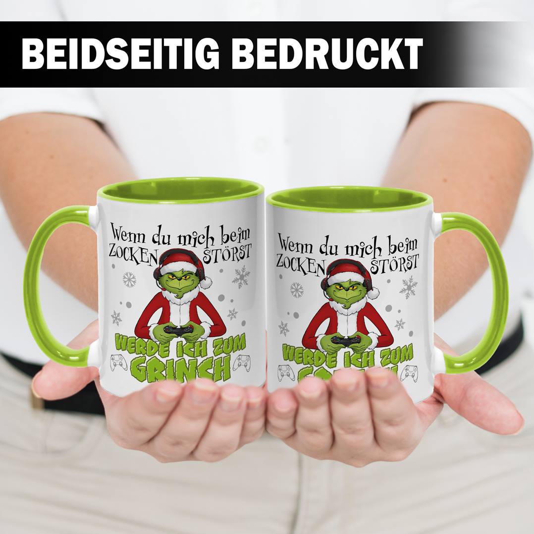 Tasse - Wenn Du mich beim Zocken störst, werde ich zum Grinch