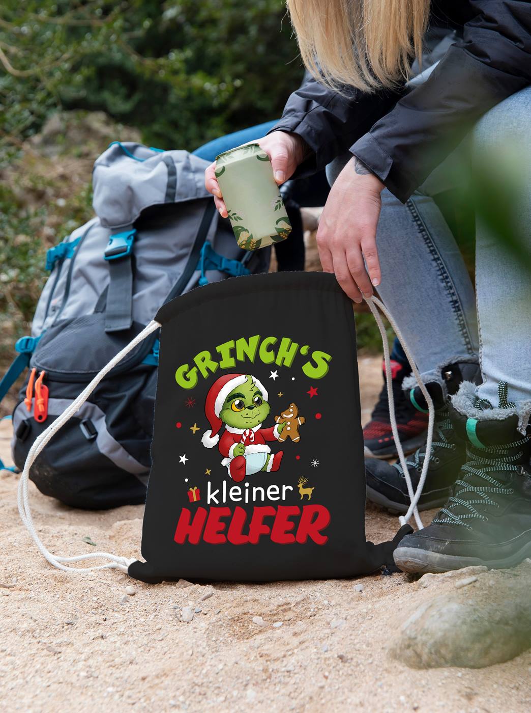 Turnbeutel - Baby Grinch - Grinch's kleiner Helfer