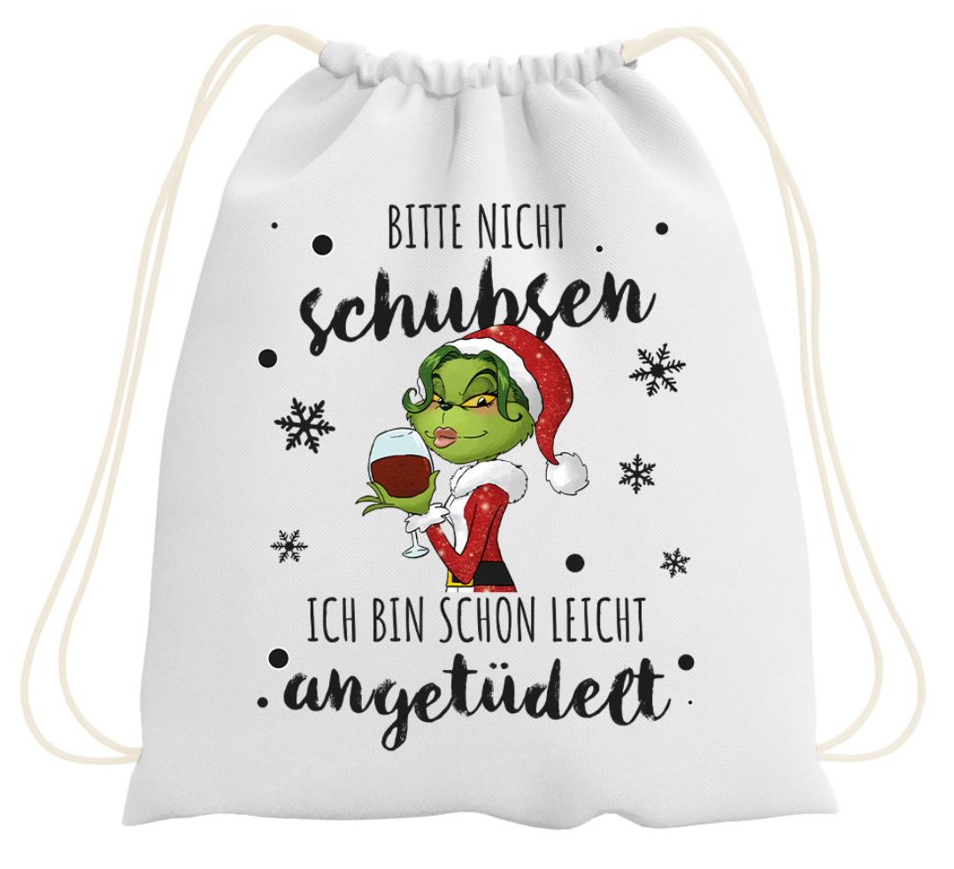 Turnbeutel - Miss Grinch - Bitte nicht schubsen, ich bin schon leicht angetüdelt.