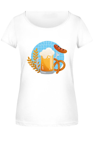 Bild: T-Shirt Damen - Bier Brezel Wurst Geschenkidee