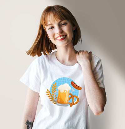 Bild: T-Shirt Damen - Bier Brezel Wurst Geschenkidee