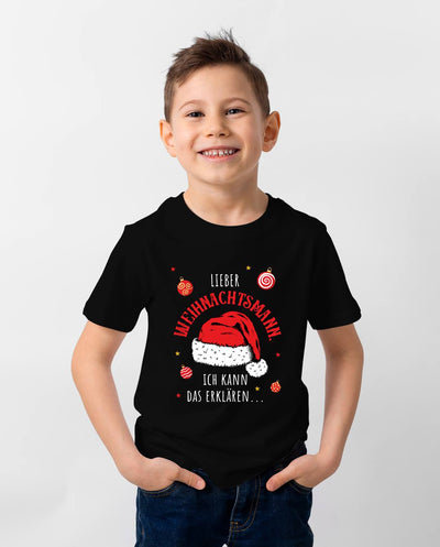 Bild: T-Shirt Kinder - Lieber Weihnachtsmann, ich kann das erklären... Geschenkidee